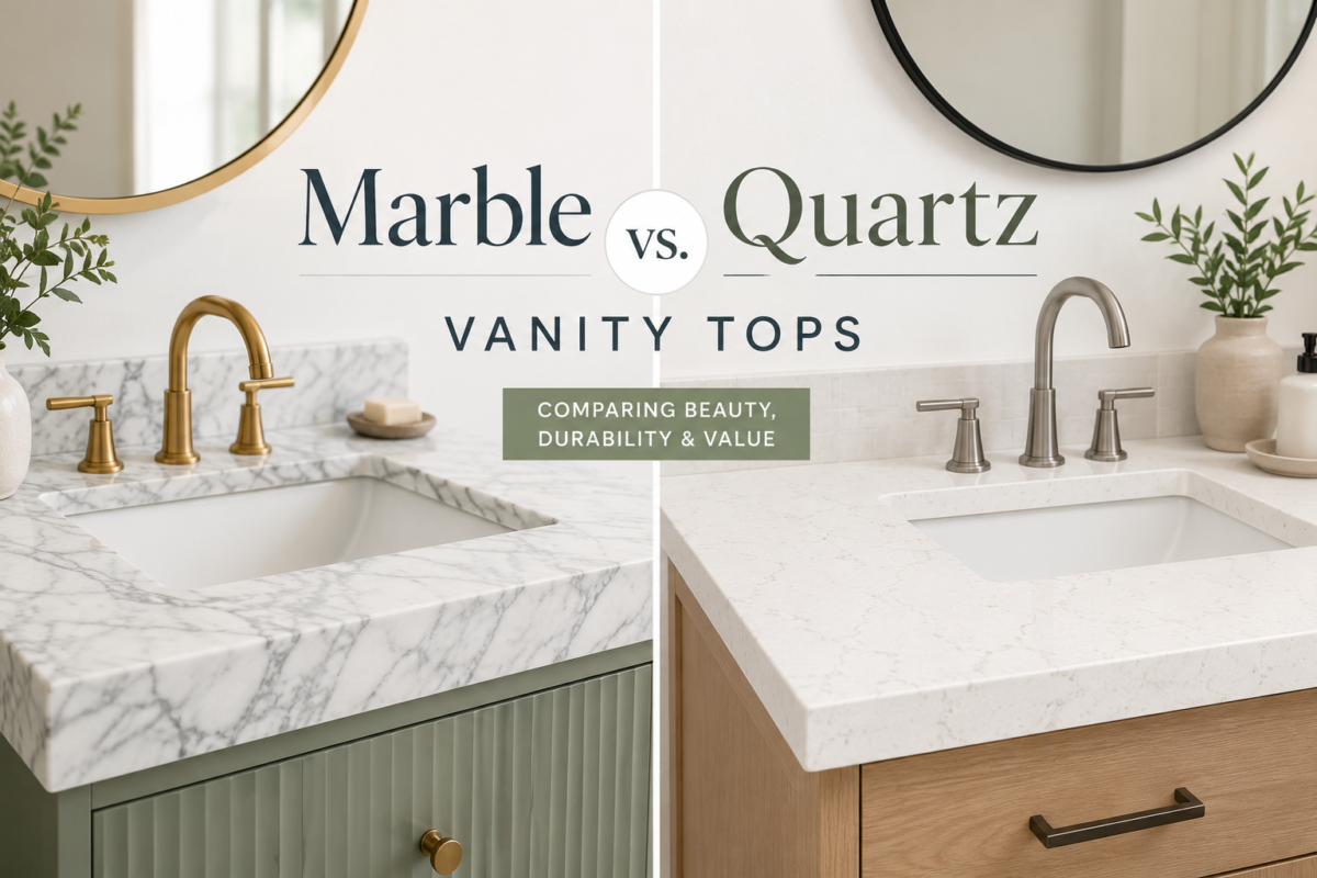 Marble vs. Quartz Vanity Tops