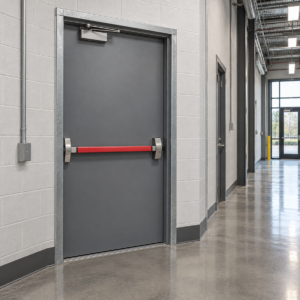 fire exit door with panic bar,
