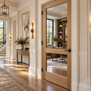 wood glass interior door
