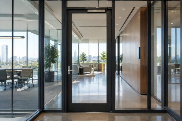 fire resistant glass door