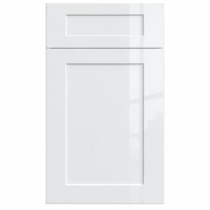 High Gloss White frameless cabinet
