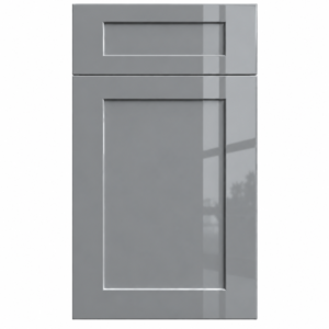 High Gloss Gray frameless cabinet